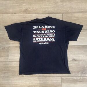 Y2K Tequila Cazadores Boxing Promo Tee Pacquaio vs De La Hoya 2008 Mens Size L